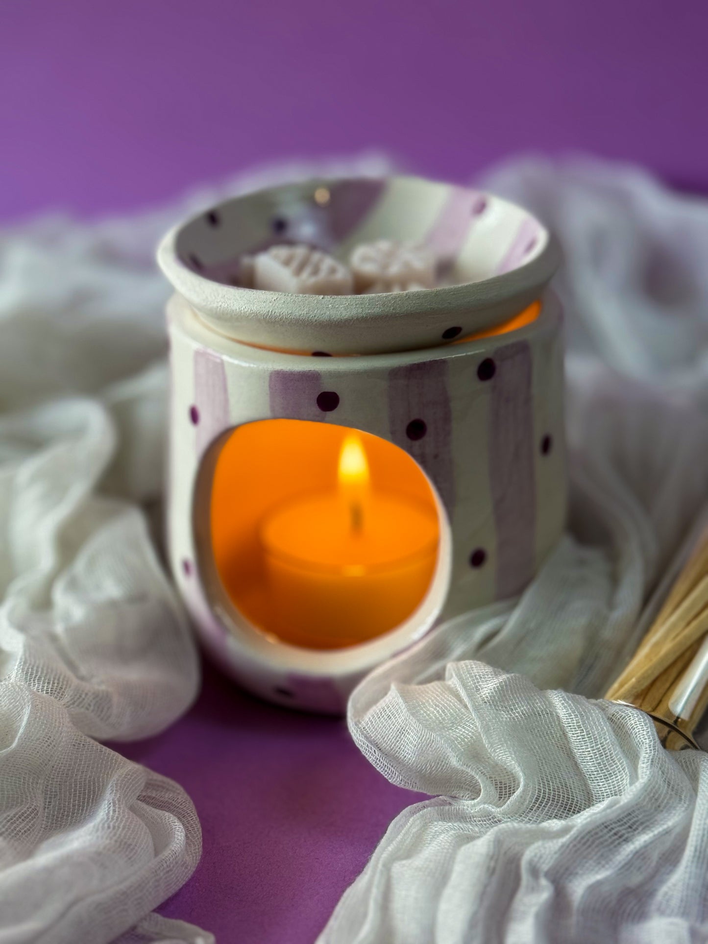 Purple Dots – Κεραμικός Καυστήρας Wax Melt